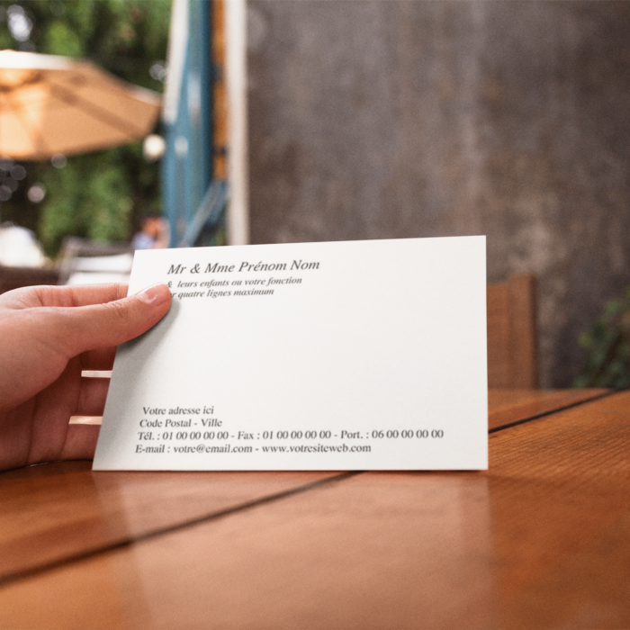 Alternative view of Carte de visite familiale - Lot de 50 - 12,8 x 8,2 cm