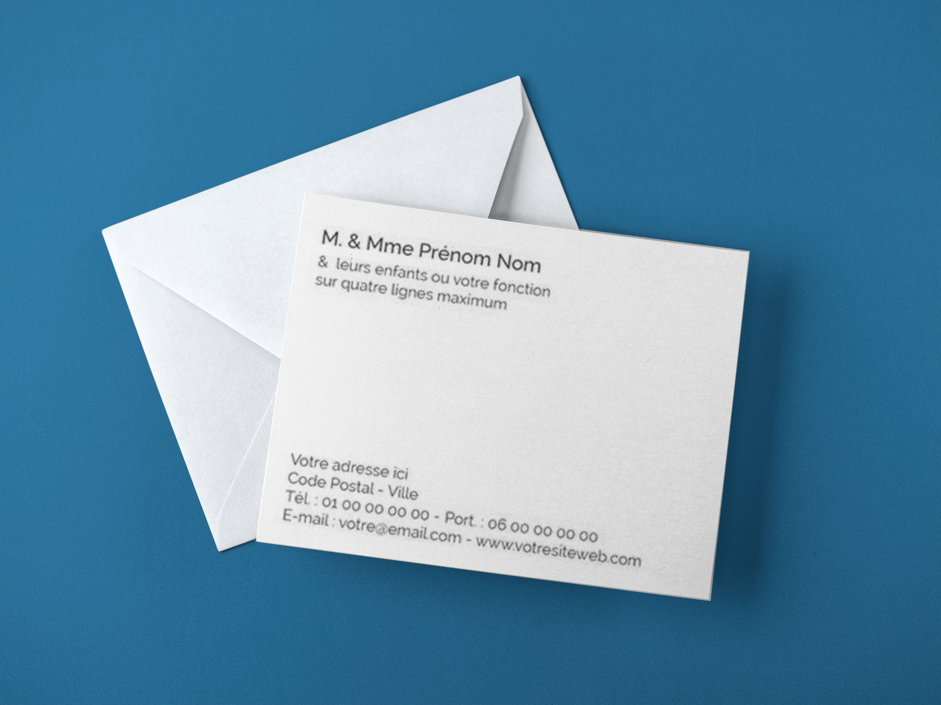 Carte de visite familiale - Lot de 50 - 12,8 x 8,2 cm – Image 2