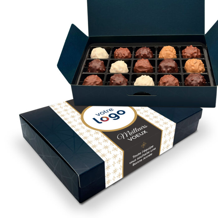 Boîte d'assortiment de 15 rochers personnalisable - Meilleurs Voeux