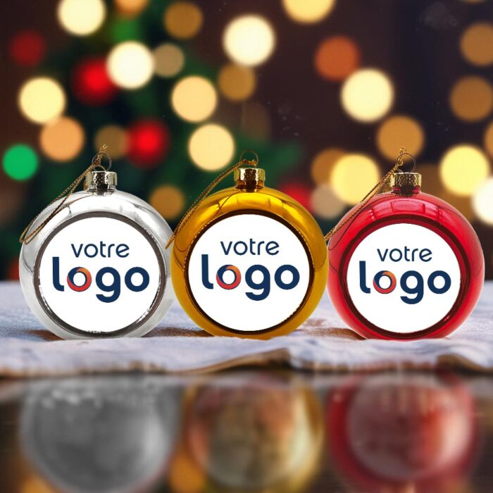 Alternative view of Lot de 3 Boules de Noël - Avec votre logo