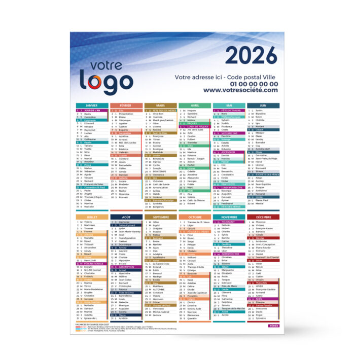 Calendrier Vertical A3