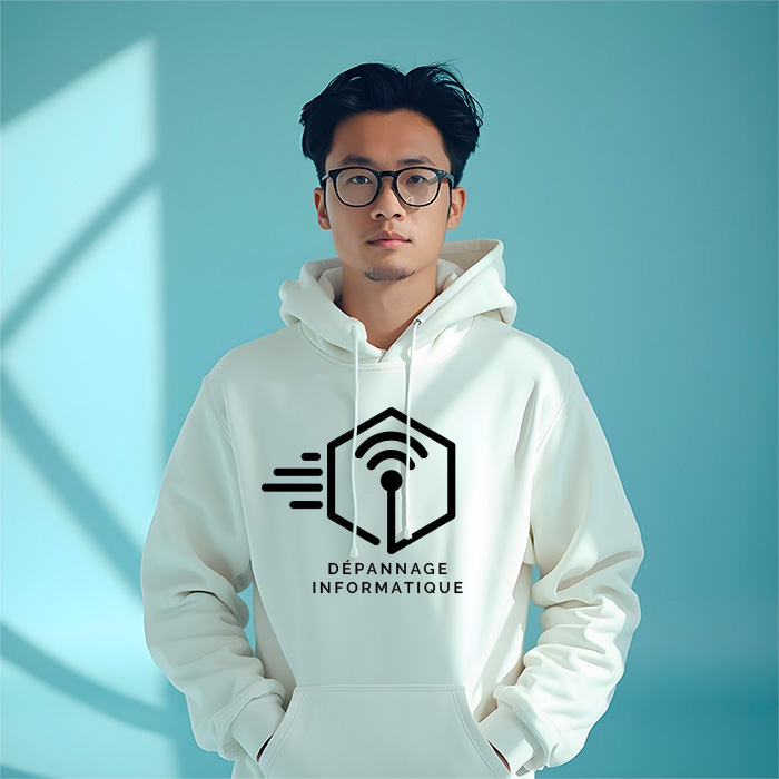 Sweat-shirt Blanc à capuche mixte Roly®