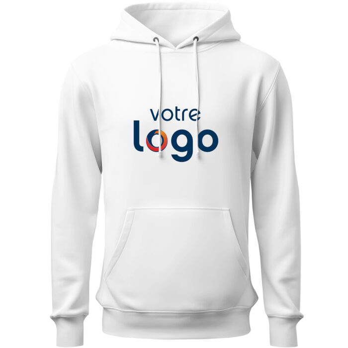 Alternative view of Sweat-shirt à capuche mixte Roly® - Blanc