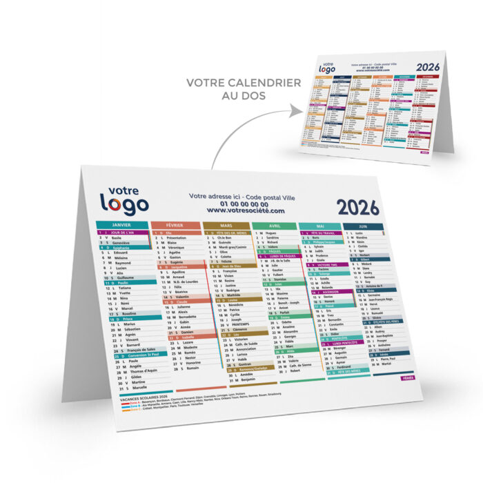Calendrier Chevalet A4