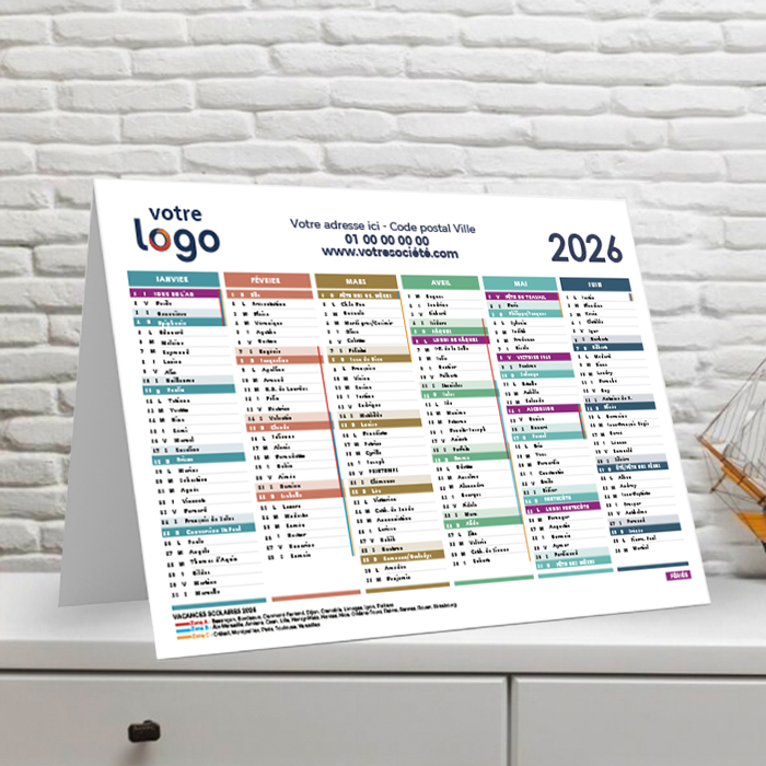 Alternative view of Calendrier Chevalet A4