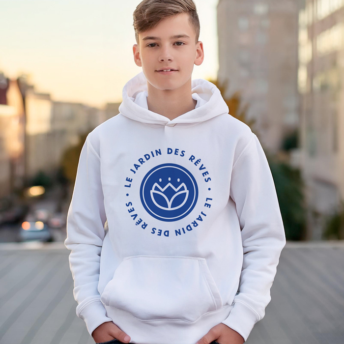Sweat-shirt enfant à capuche mixte Roly® – Blanc