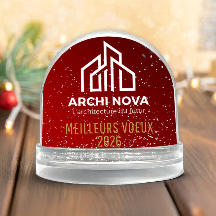 Alternative view of Boule à neige personnalisable - Meilleurs Voeux avec votre logo