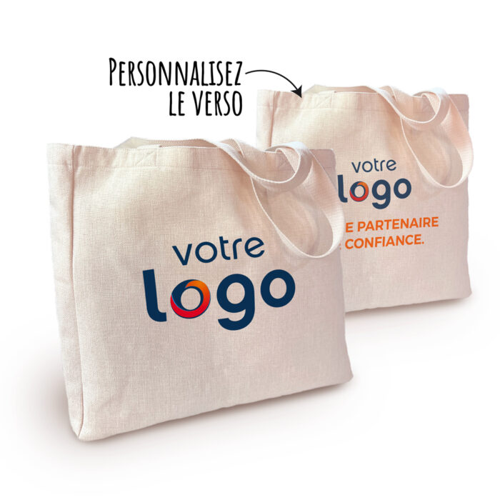Sac cabas personnalisé recto verso – Votre logo