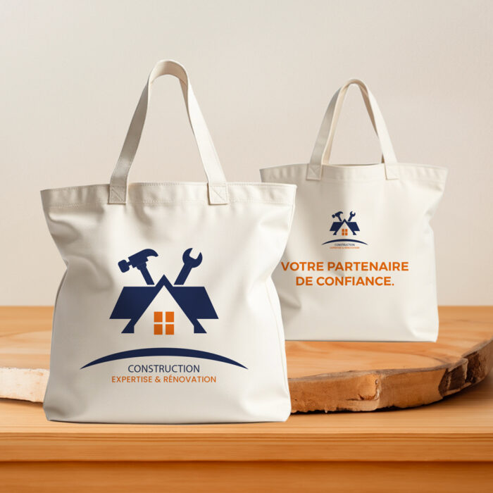 Alternative view of Sac cabas personnalisé recto verso – Votre logo