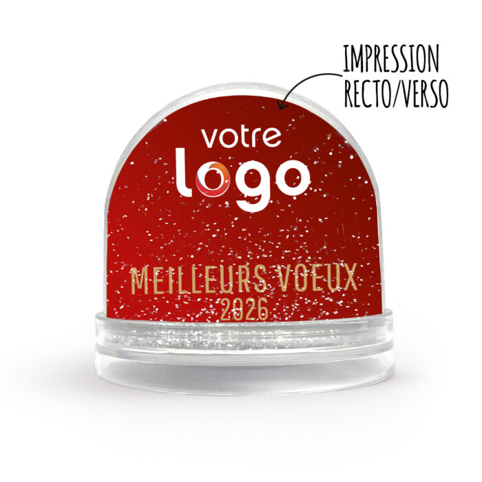 Boule à neige personnalisable - Meilleurs Voeux avec votre logo