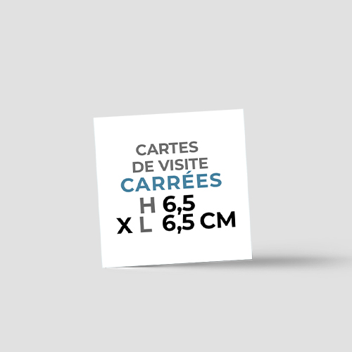 Carte de visite Format 6,5 x 6,5 cm