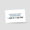 Carte de visite Format 8,5 x 5,5 cm