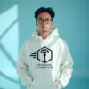Sweat-shirt Blanc à capuche mixte Roly®