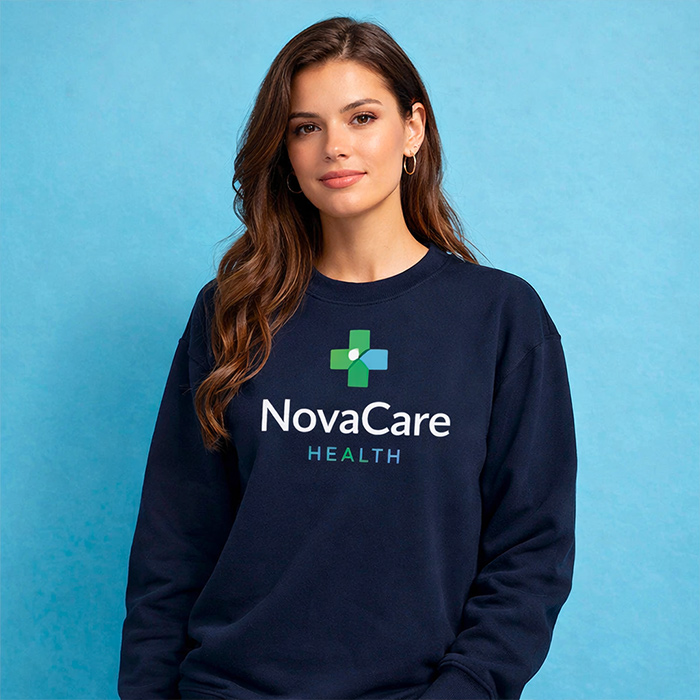 Alternative view of Sweat-shirt Bleu mixte Roly®