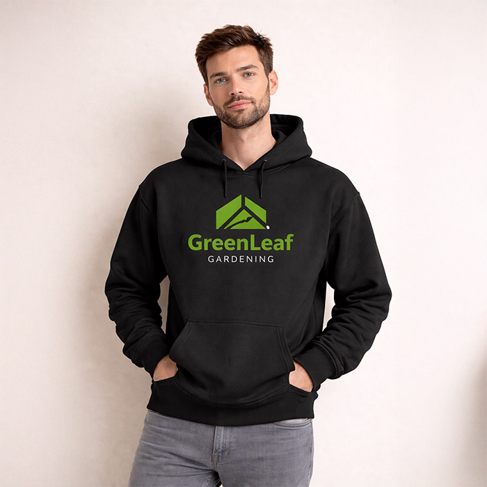 Alternative view of Sweat-shirt Noir à capuche mixte Roly®