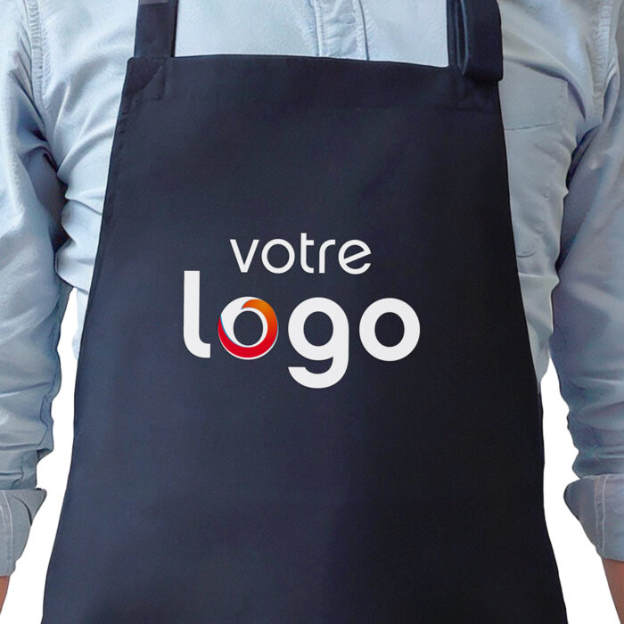 Tablier bleu mixte personnalisable