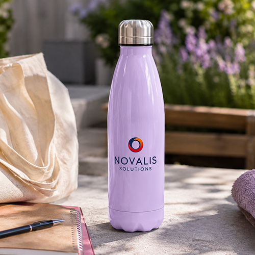 Bouteille isotherme Violette - Votre logo <br> <strong>  500 ml </strong>